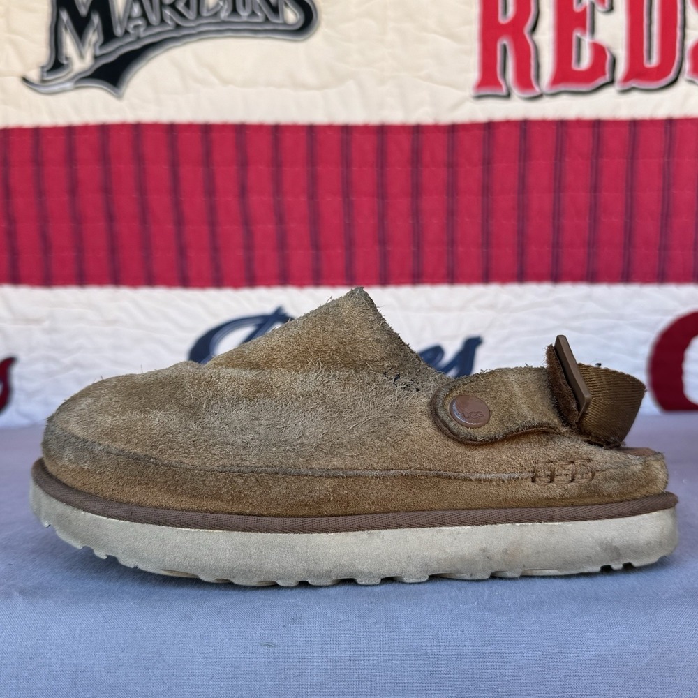 Size 6‎ - UGG Women's Goldenstar Clog Chestnut Suede Shoes Slides 1138252